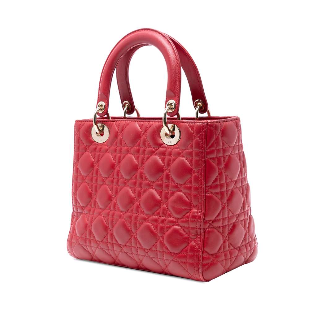 Dior Medium Lambskin Cannage Lady Dior - 2