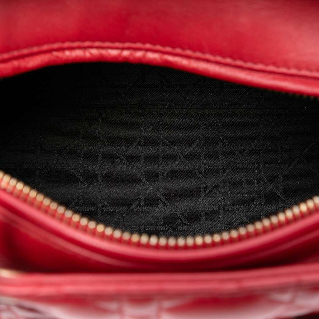Dior Medium Lambskin Cannage Lady Dior - 4