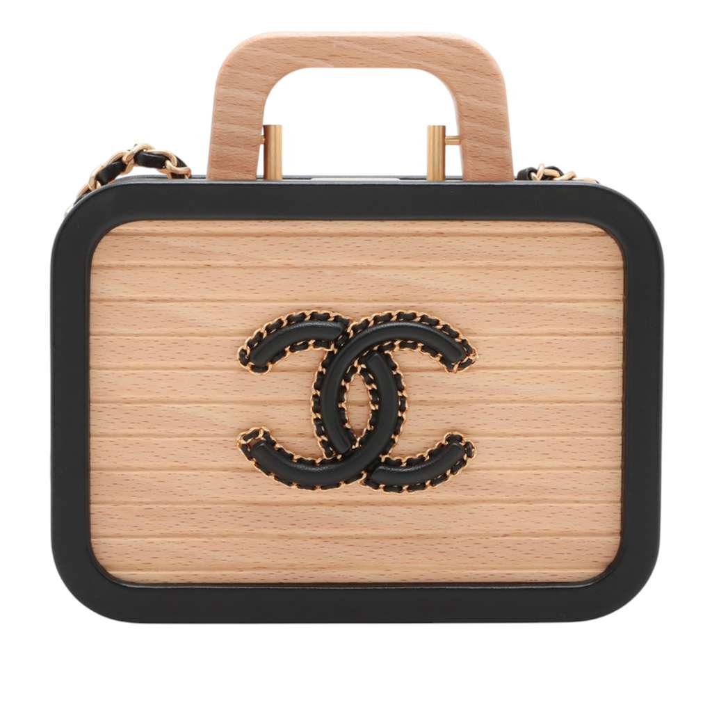 Chanel Mini CC Beech Wood and Lambskin Vanity Case