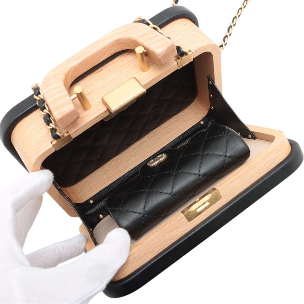 Chanel Mini CC Beech Wood and Lambskin Vanity Case - 3