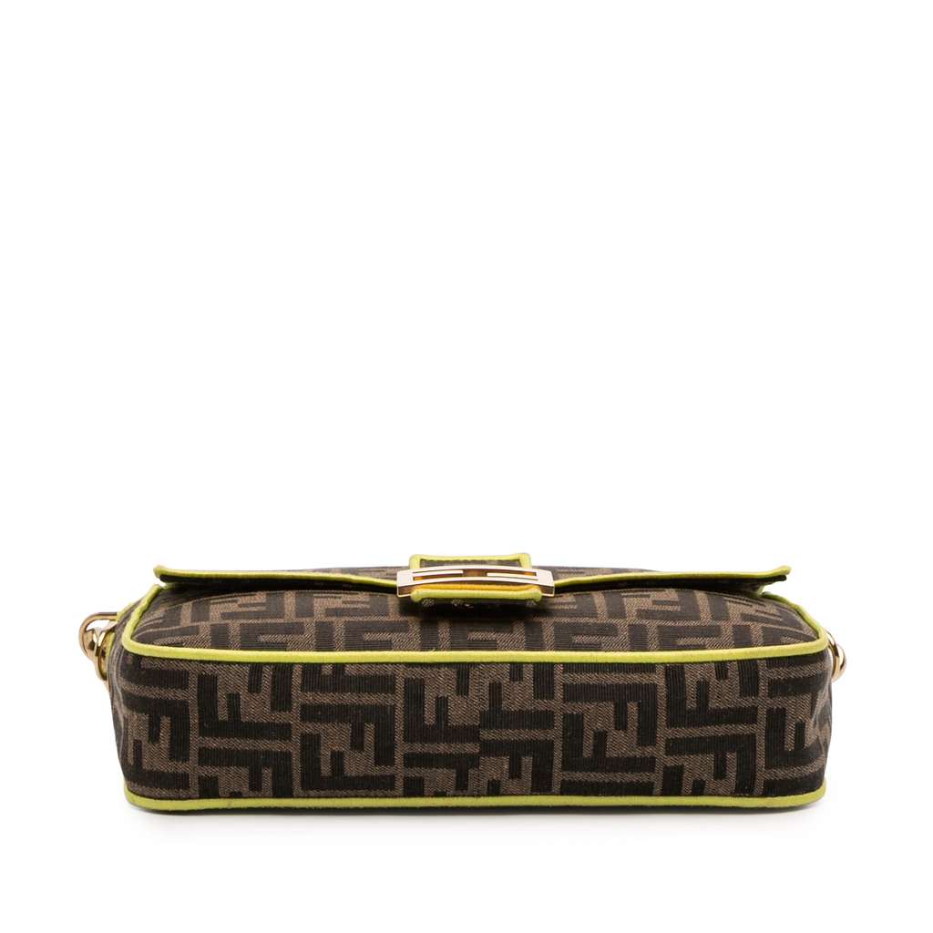 Fendi Zucca Embroidered Canvas Baguette Satchel - 3