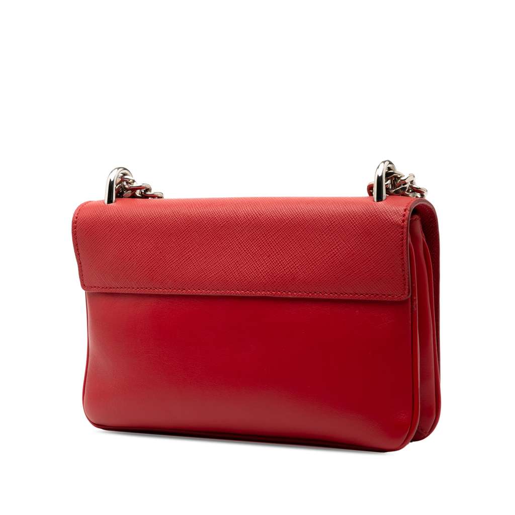 Prada Saffiano and City Calf Chain Crossbody - 2