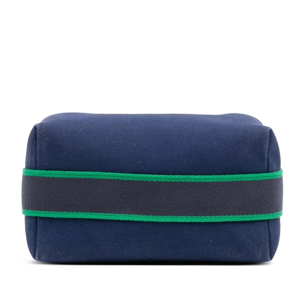 Hermès Small Canvas Bride A Brac Case Blue Canvas Very good - Inside View