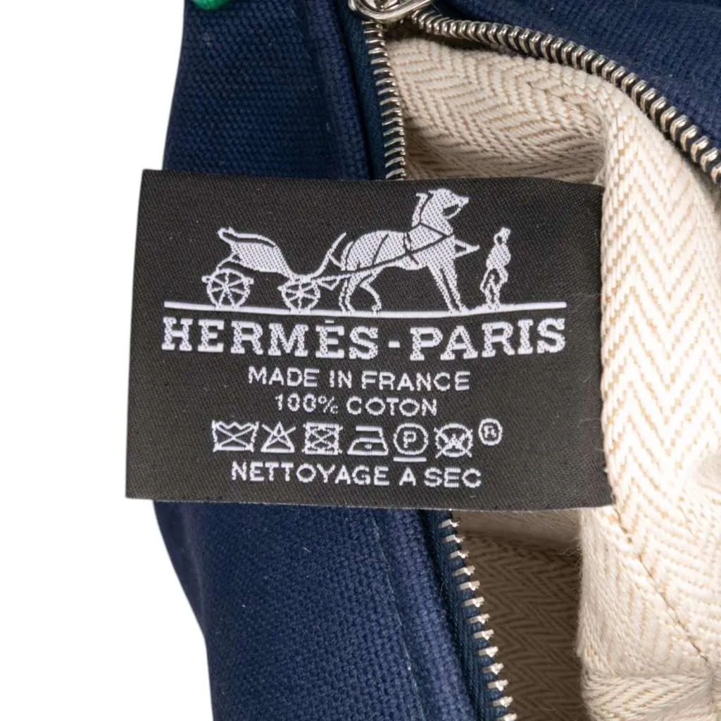 Hermès Small Canvas Bride A Brac Case Blue Canvas Very good - Box View