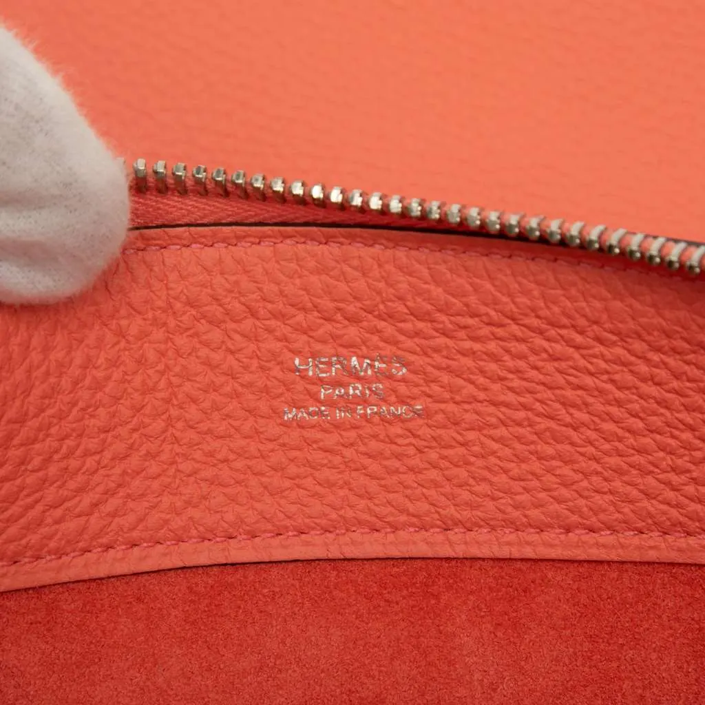Hermès Medium Togo Bazar Pouch Orange Leather Very good - Box View