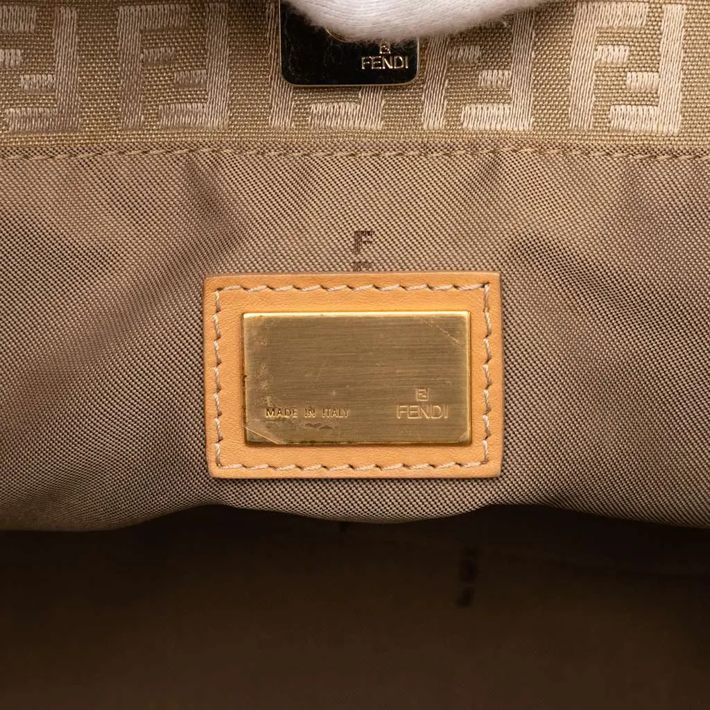 Fendi Zucchino Canvas Tote Brown Canvas Good - Box View