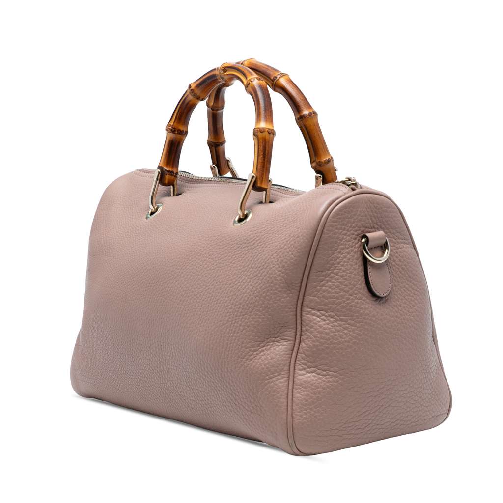 Gucci Medium Calfskin Bamboo Shopper Boston Bag - 2