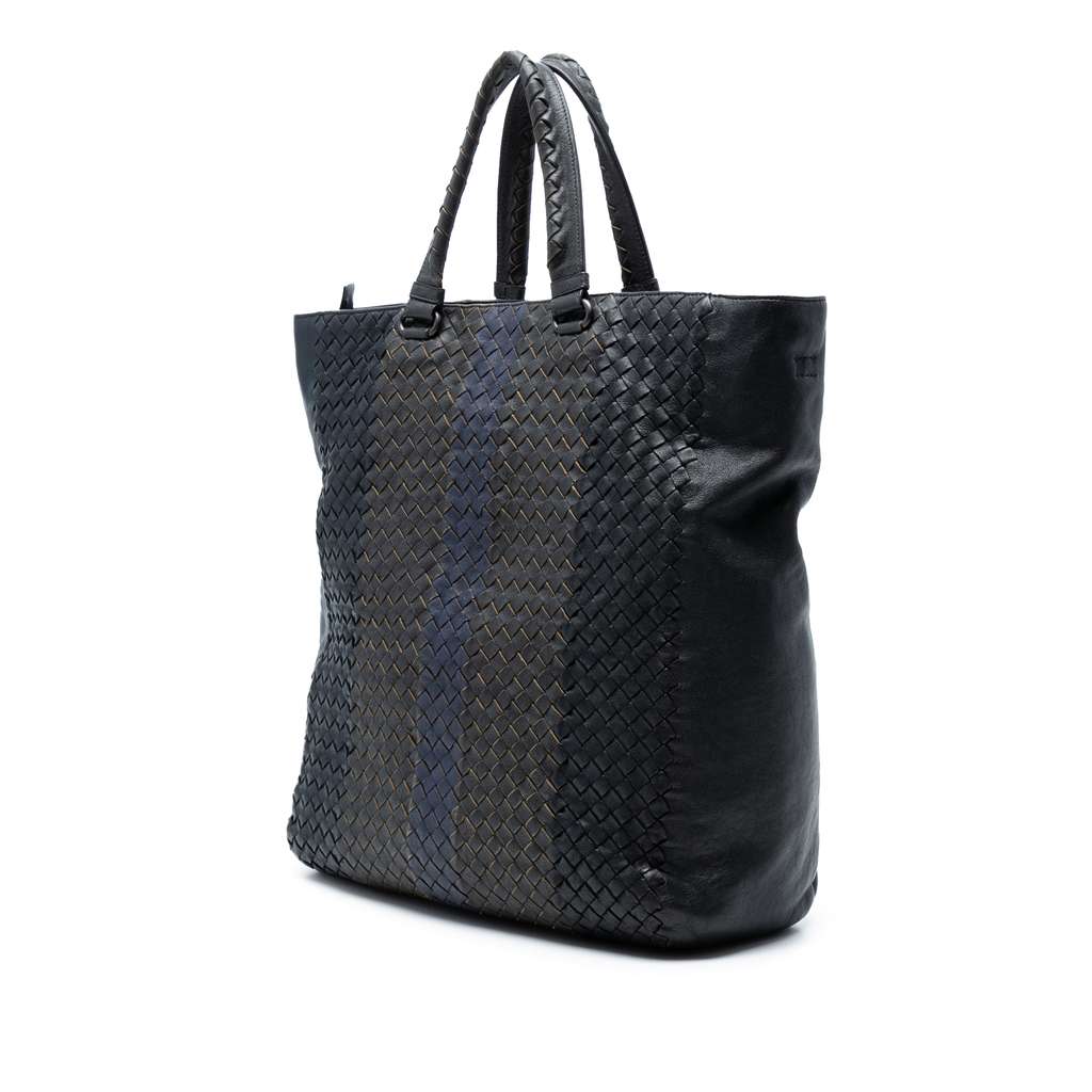 Bottega Veneta Tricolor Nappa Intrecciato Convertible Tote - 2