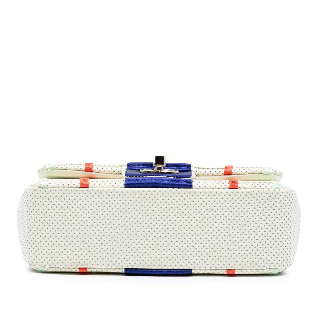 Chanel Mini Rectangular Classic Pleated Perforated Lambskin Single Flap - 3