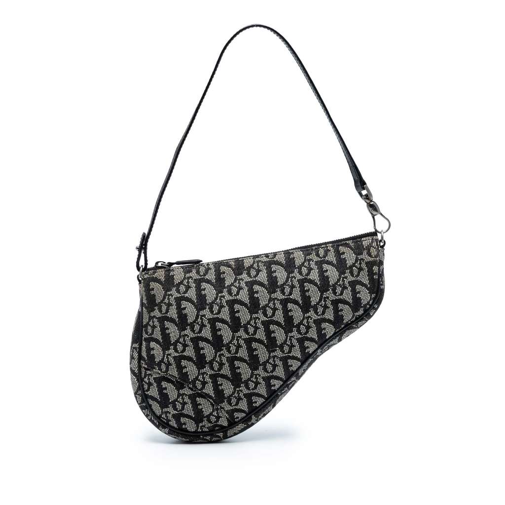 Dior Mini Diorissimo Canvas Saddle Pochette