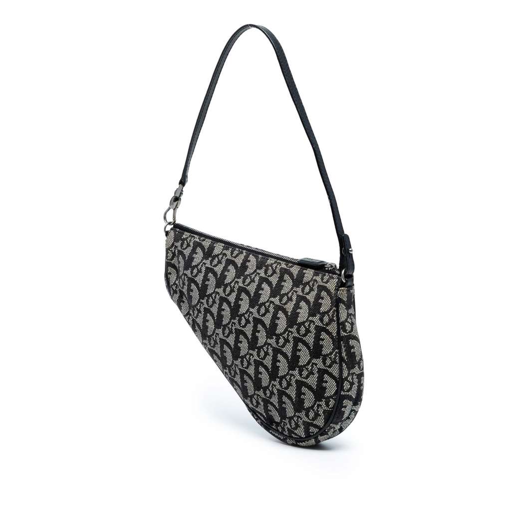 Dior Mini Diorissimo Canvas Saddle Pochette - 2