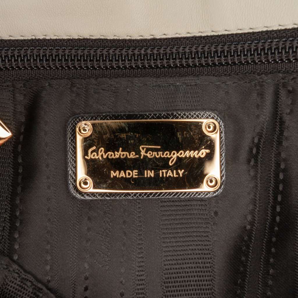 Salvatore Ferragamo Leather Double Gancini Shoulder Bag - 5