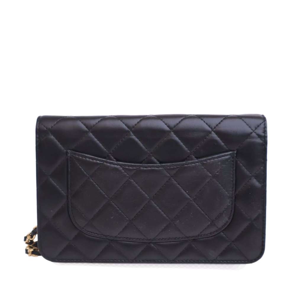 Chanel Quilted Lambskin Crystal CC Wallet On Chain - 4