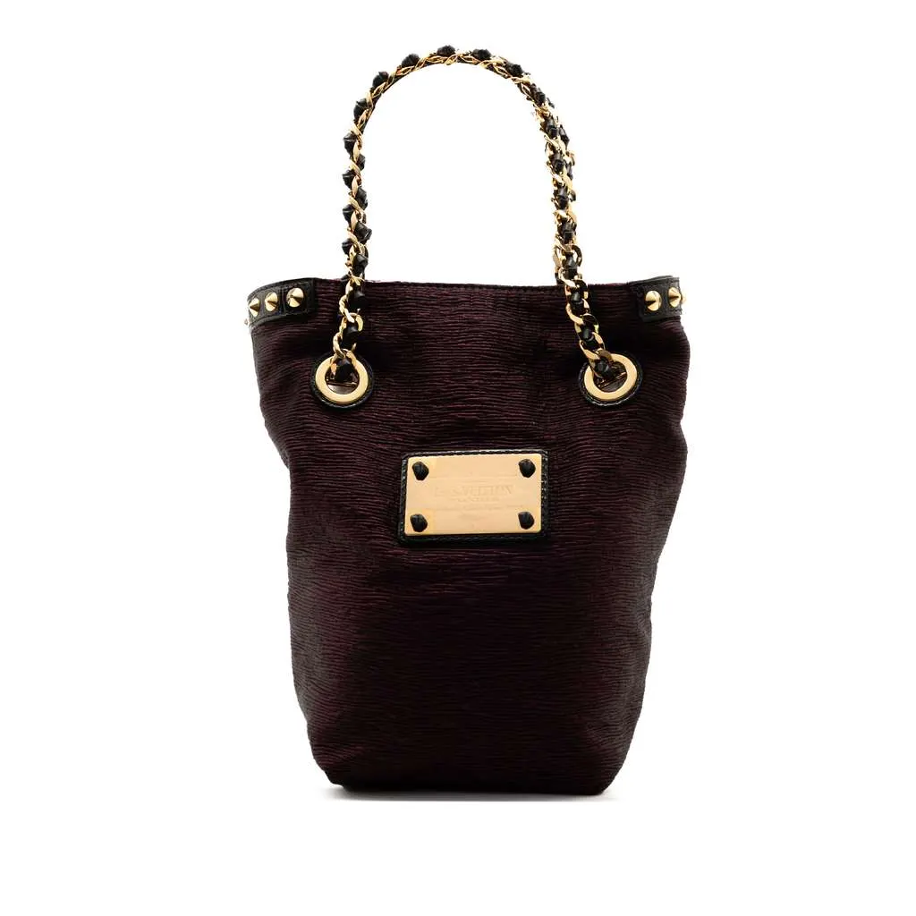 Louis Vuitton Limited Edition Metallic Jacquard Double Jeu Neo Alma Tote Purple Jacquard Very good - Front View