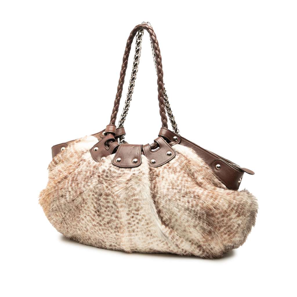 Salvatore Ferragamo Faux Fur Gancini Shoulder Bag - 2