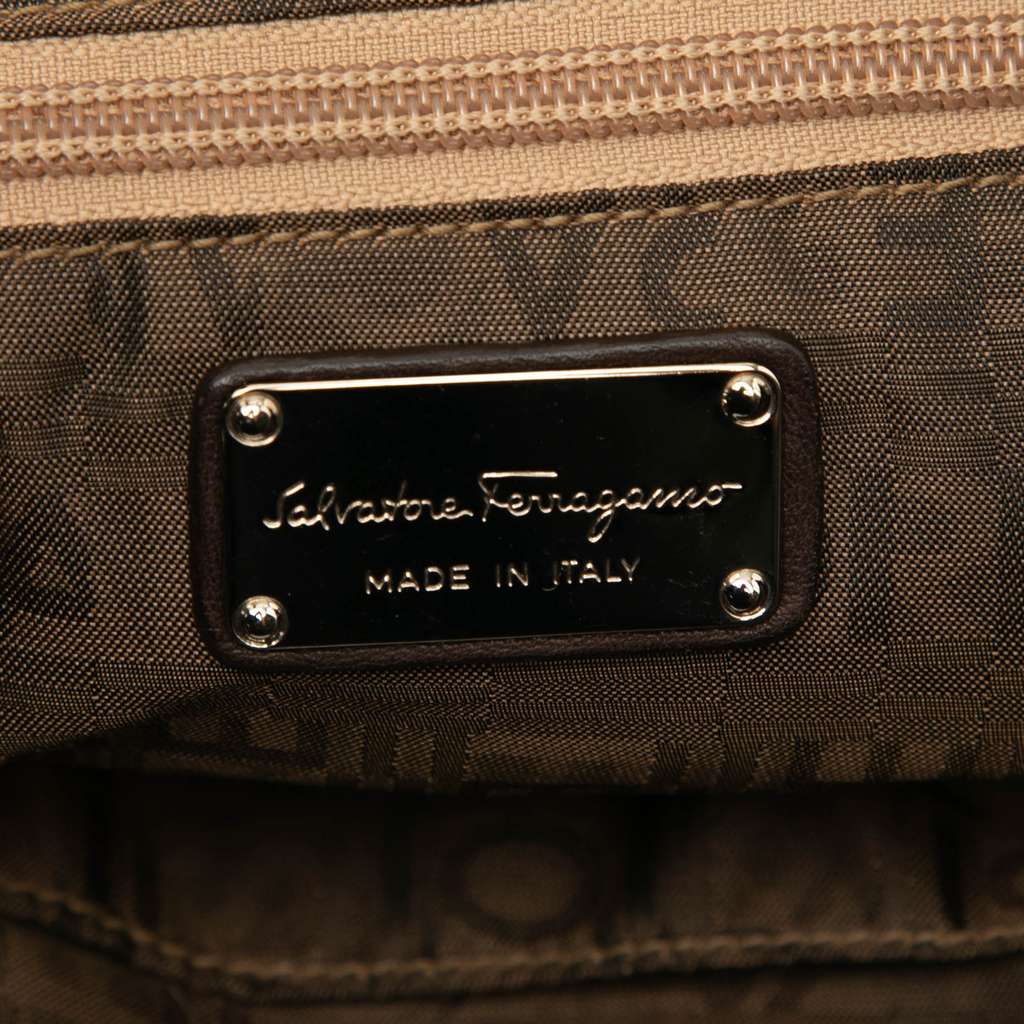 Salvatore Ferragamo Faux Fur Gancini Shoulder Bag - 5