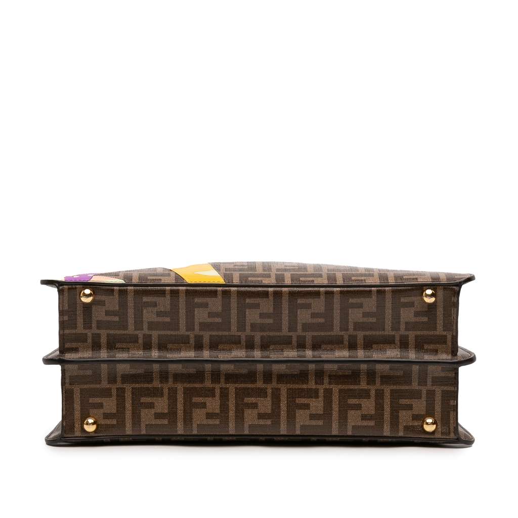 Fendi Antonio Lopez Medium Zucca Coated Canvas Peekaboo ISeeU Satchel - 3