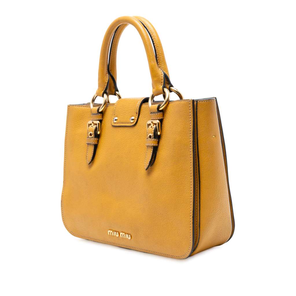 Miu Miu Goatskin Madras Satchel - 2