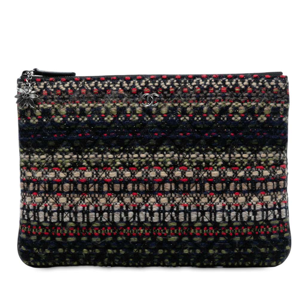 Chanel Quilted Tweed and Wool Cosmetic Pouch