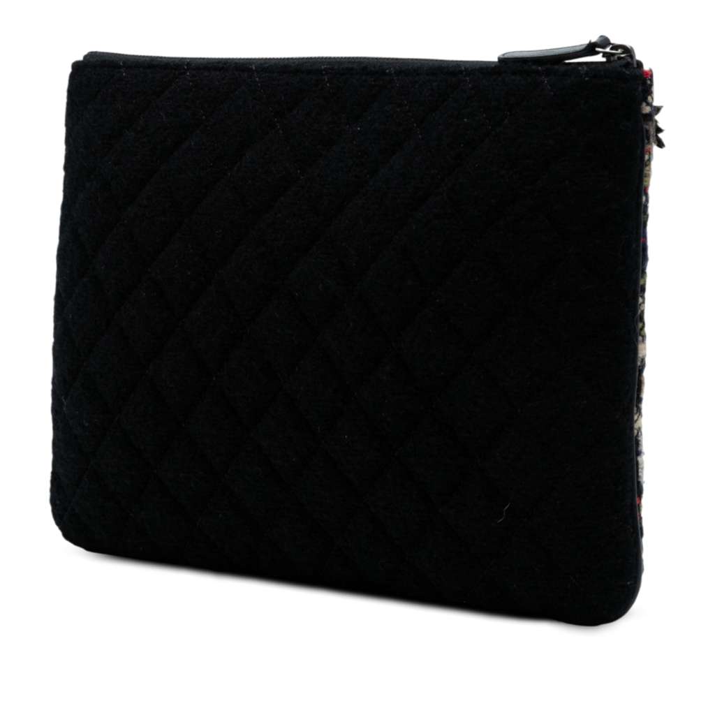 Chanel Quilted Tweed and Wool Cosmetic Pouch - 2