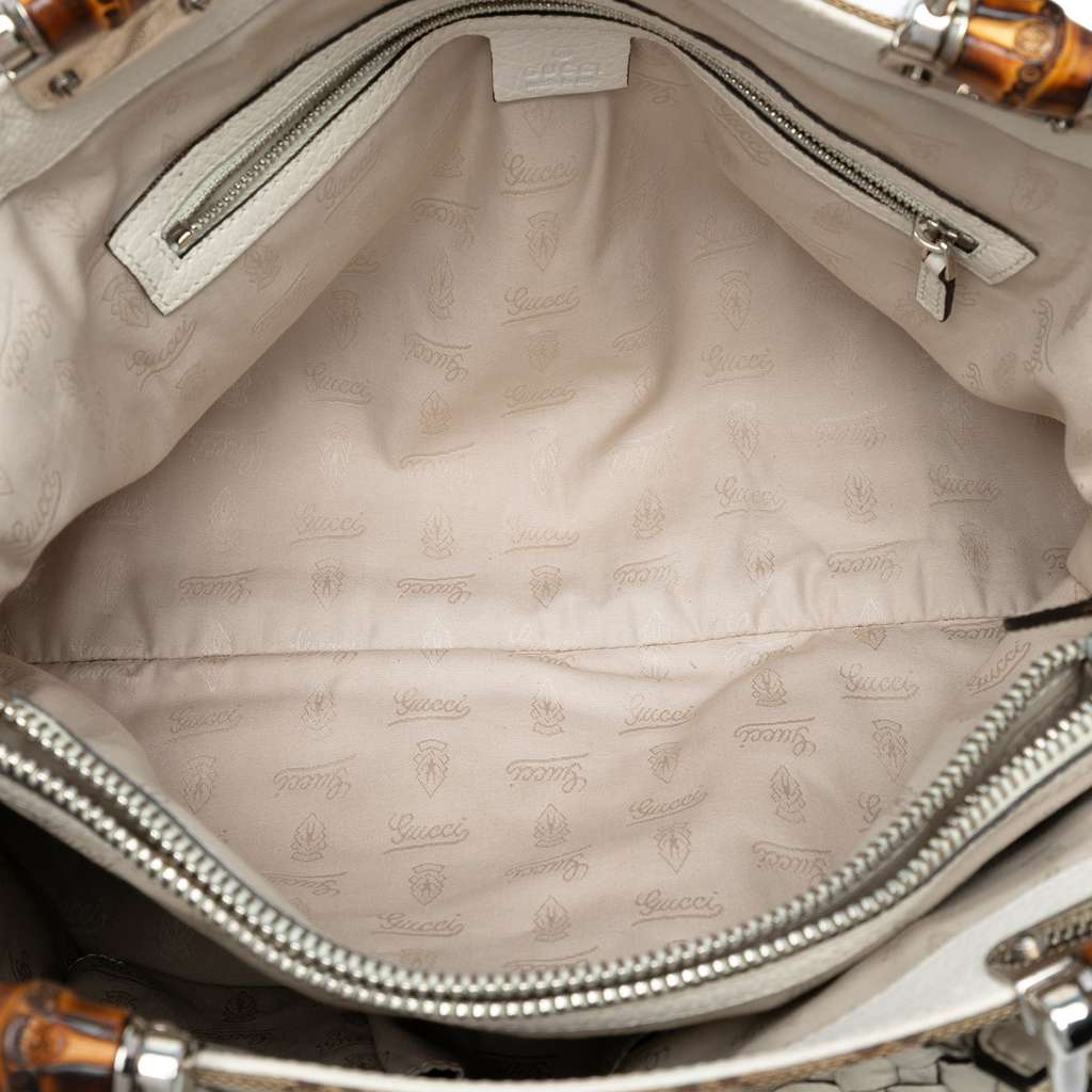 Gucci Medium GG Canvas Bamboo Libeccio Tote - 4