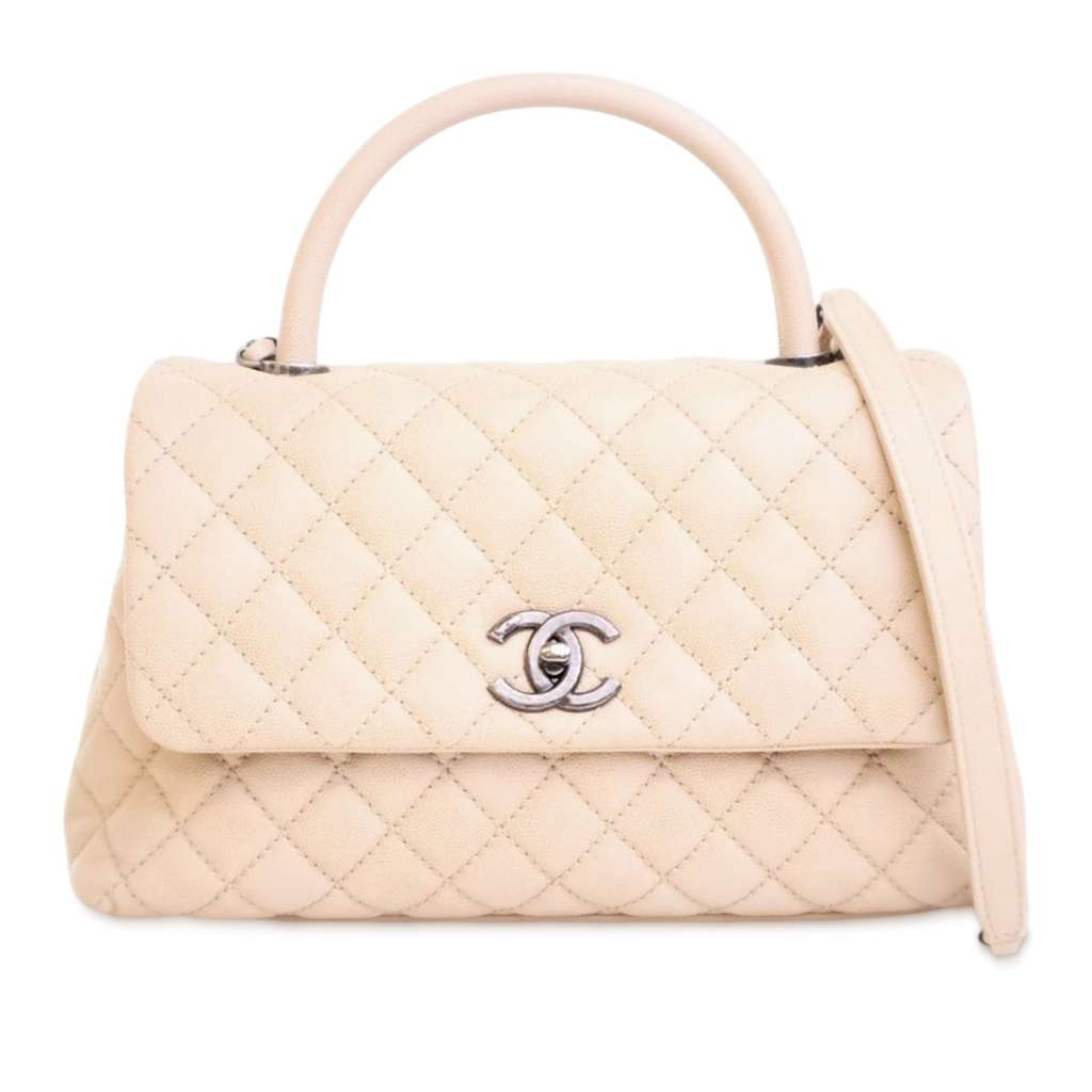 Chanel Medium Quilted Caviar Coco Top Handle Bag