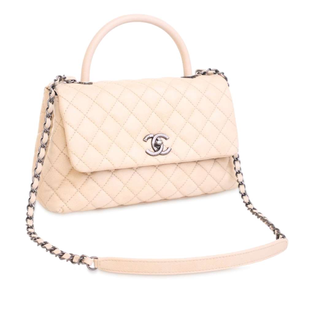 Chanel Medium Quilted Caviar Coco Top Handle Bag - 2