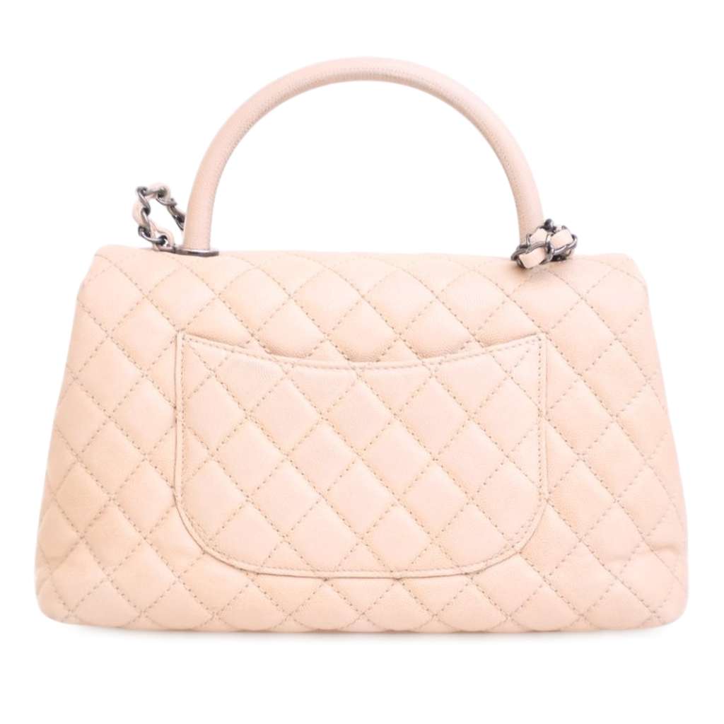 Chanel Medium Quilted Caviar Coco Top Handle Bag - 3