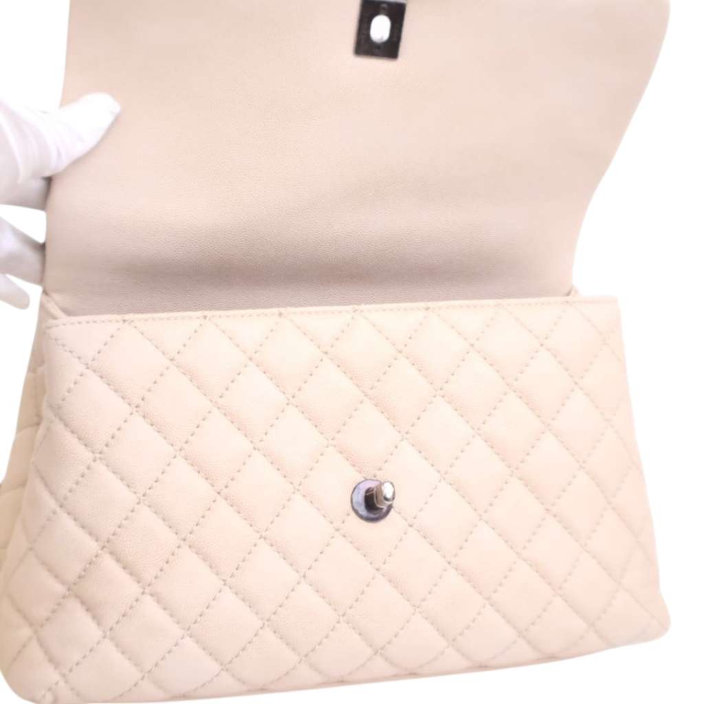 Chanel Medium Quilted Caviar Coco Top Handle Bag - 5