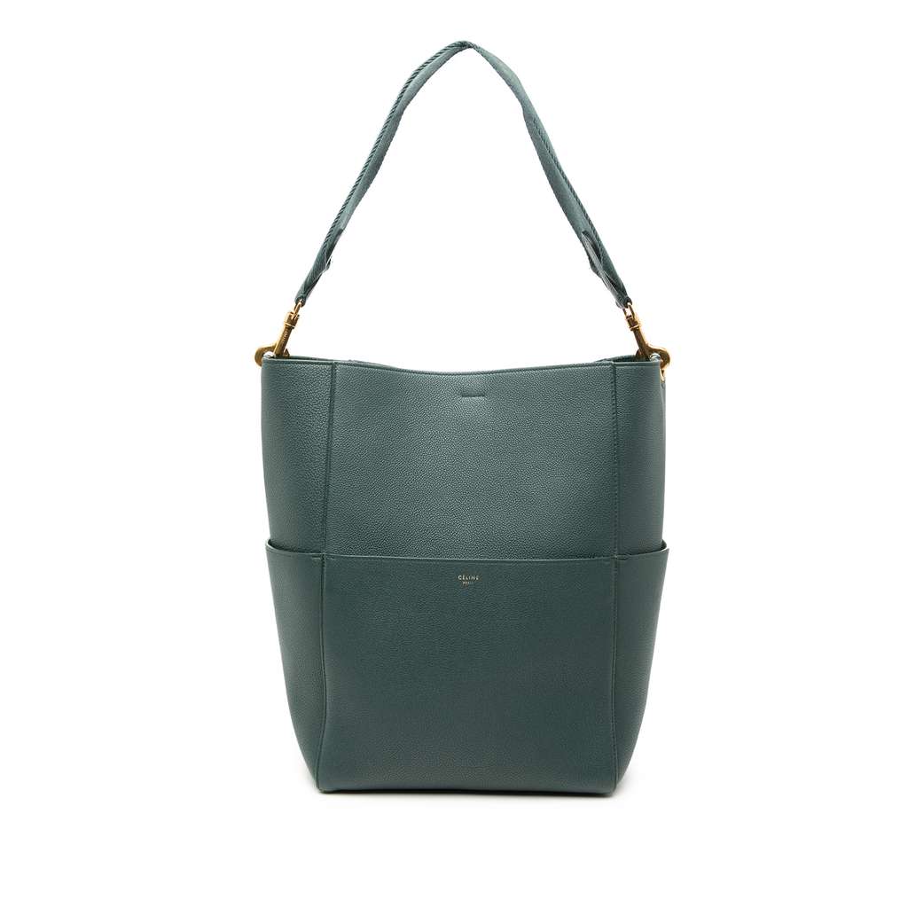Celine Medium Leather Seau Sangle Bucket