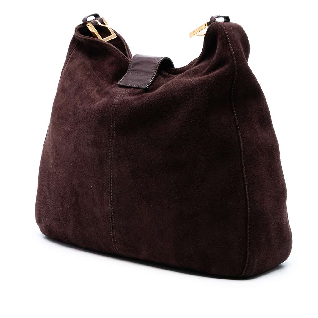 Fendi Suede FF Shoulder Bag - 2