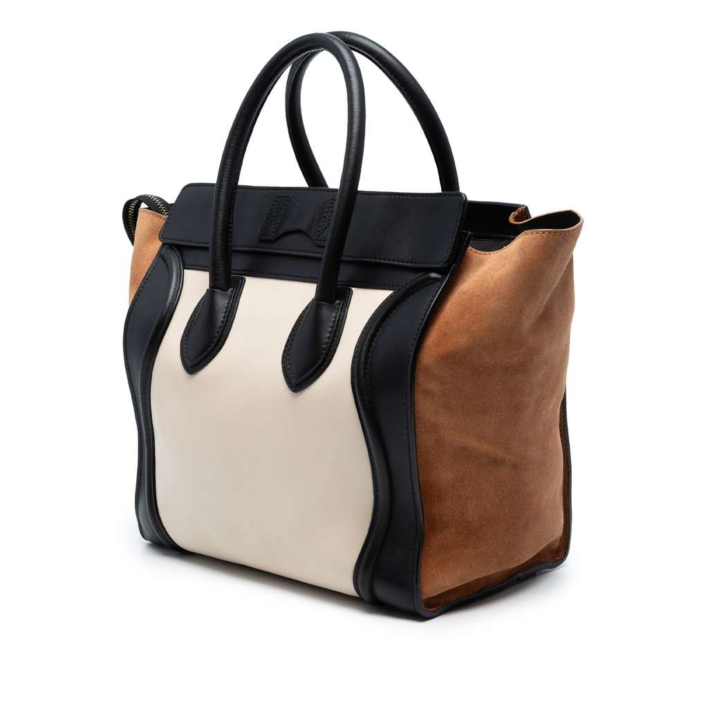 Celine Mini Tricolor Leather Luggage Tote - 2