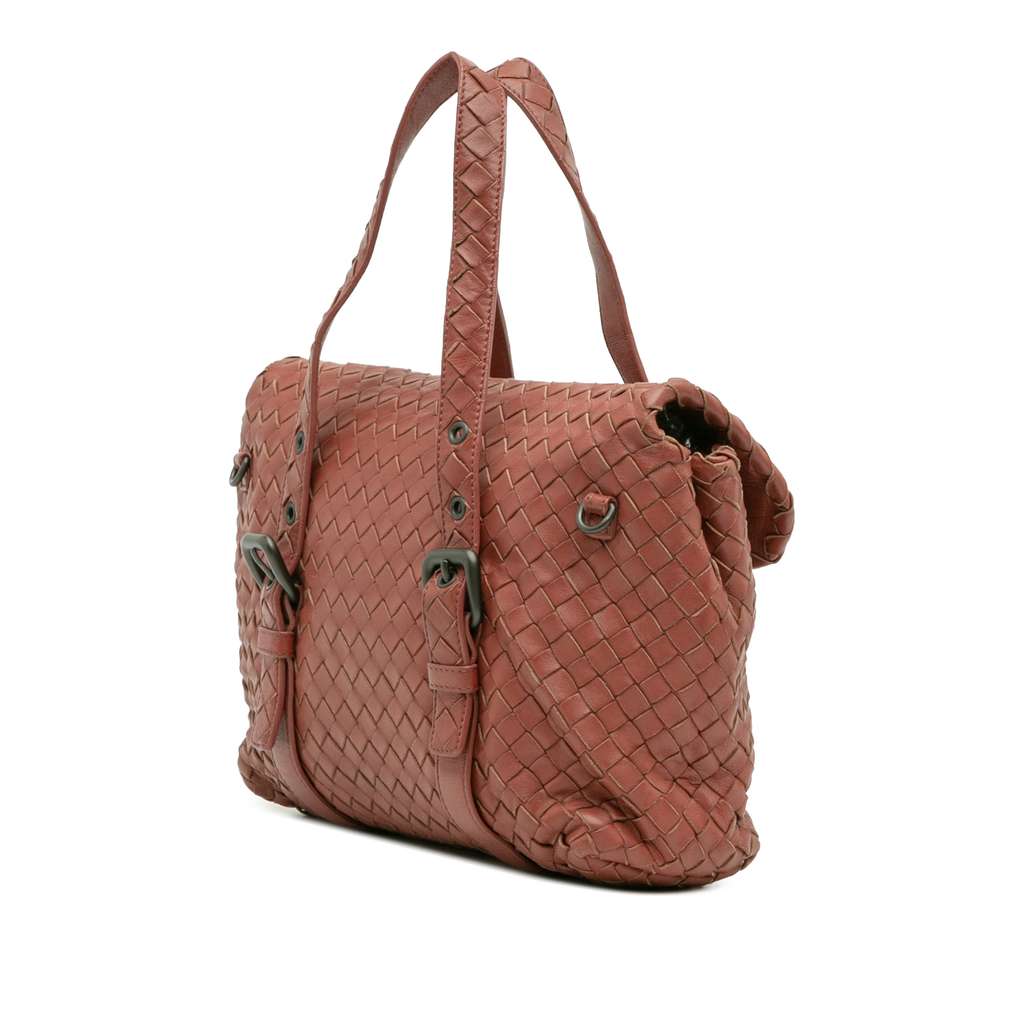Bottega Veneta Nappa Intrecciato Flap Satchel - 2