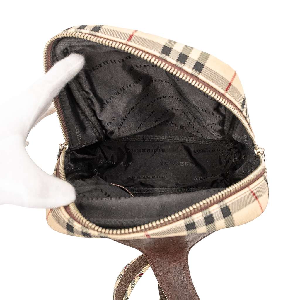 Burberry House Check Canvas Sling Backpack - 4