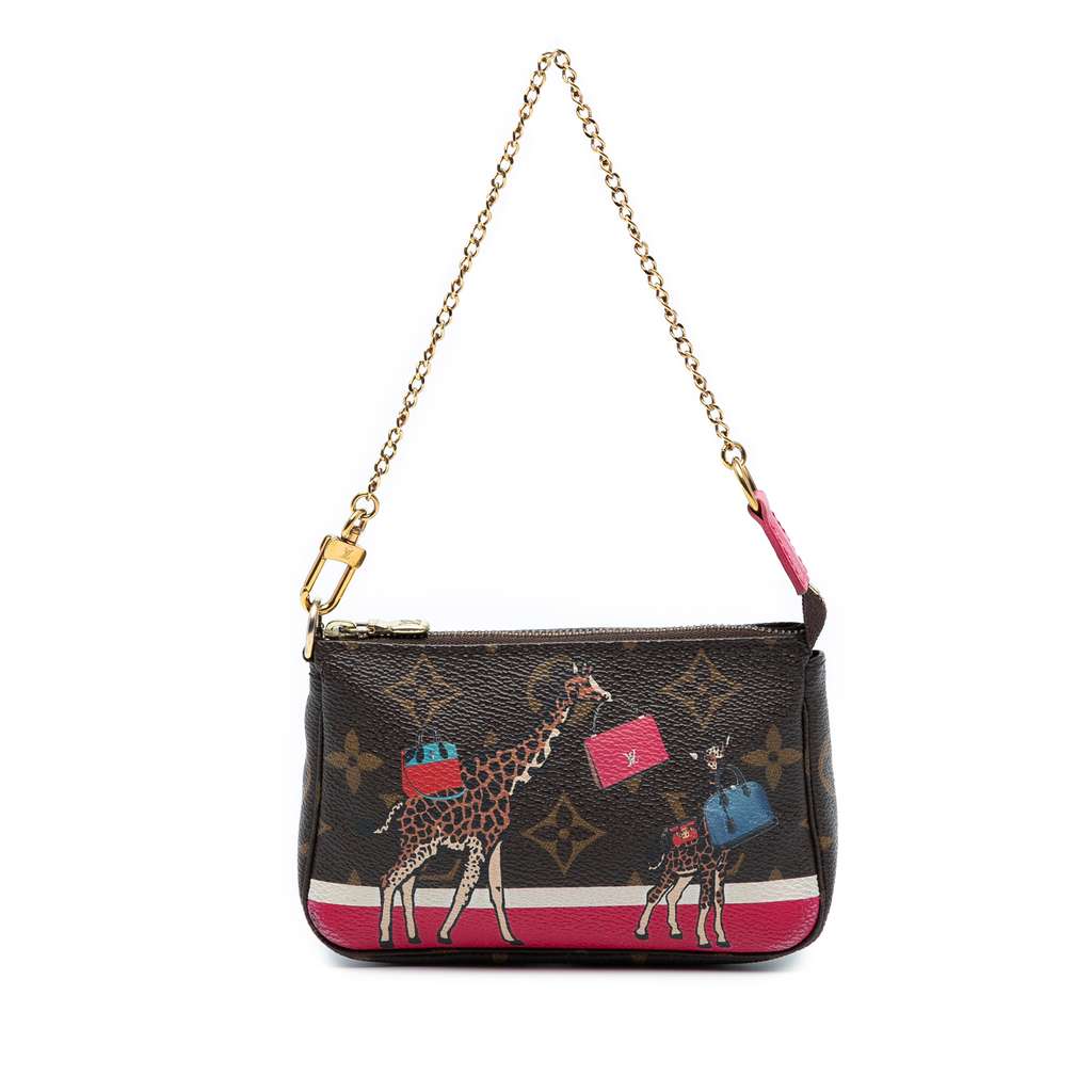 Louis Vuitton Monogram Giraffe Christmas Mini Pochette Accessoires
