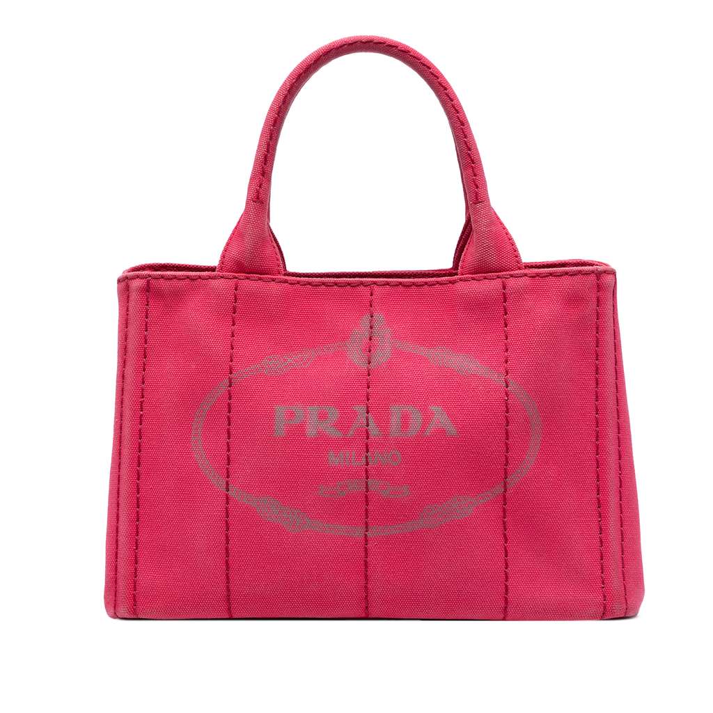 Prada Small Canvas Canapa Logo Satchel