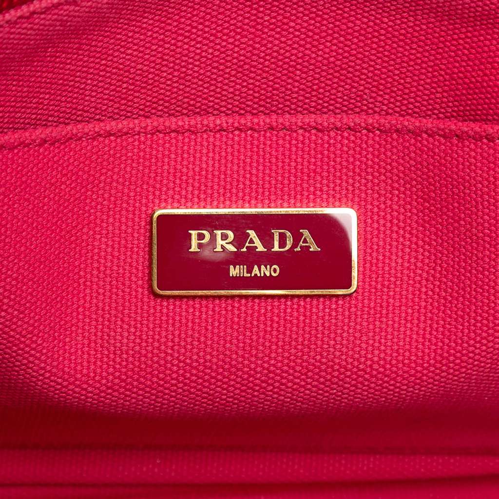 Prada Small Canvas Canapa Logo Satchel - 5
