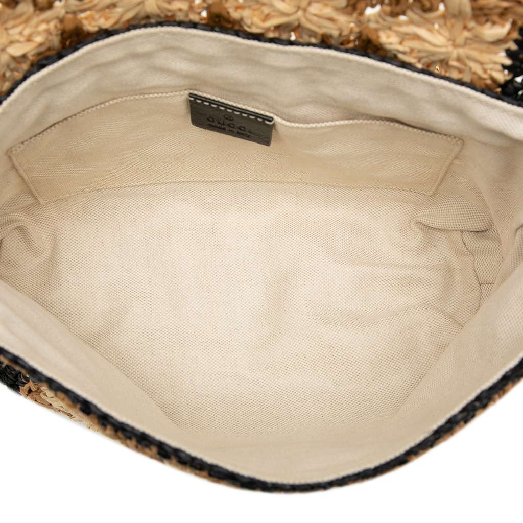 Gucci Small GG Marmont Raffia Crossbody - 4
