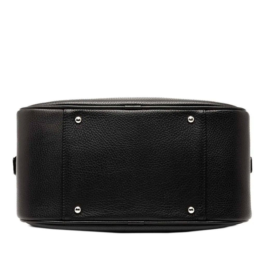 Burberry Leather Boston Bag Black Leather Good - Inside View