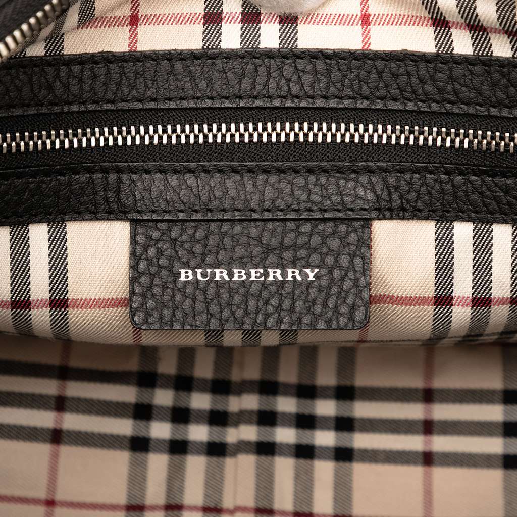 Burberry Leather Boston Bag - 5