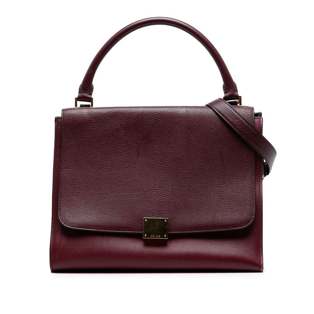 Celine Medium Leather Trapeze Satchel