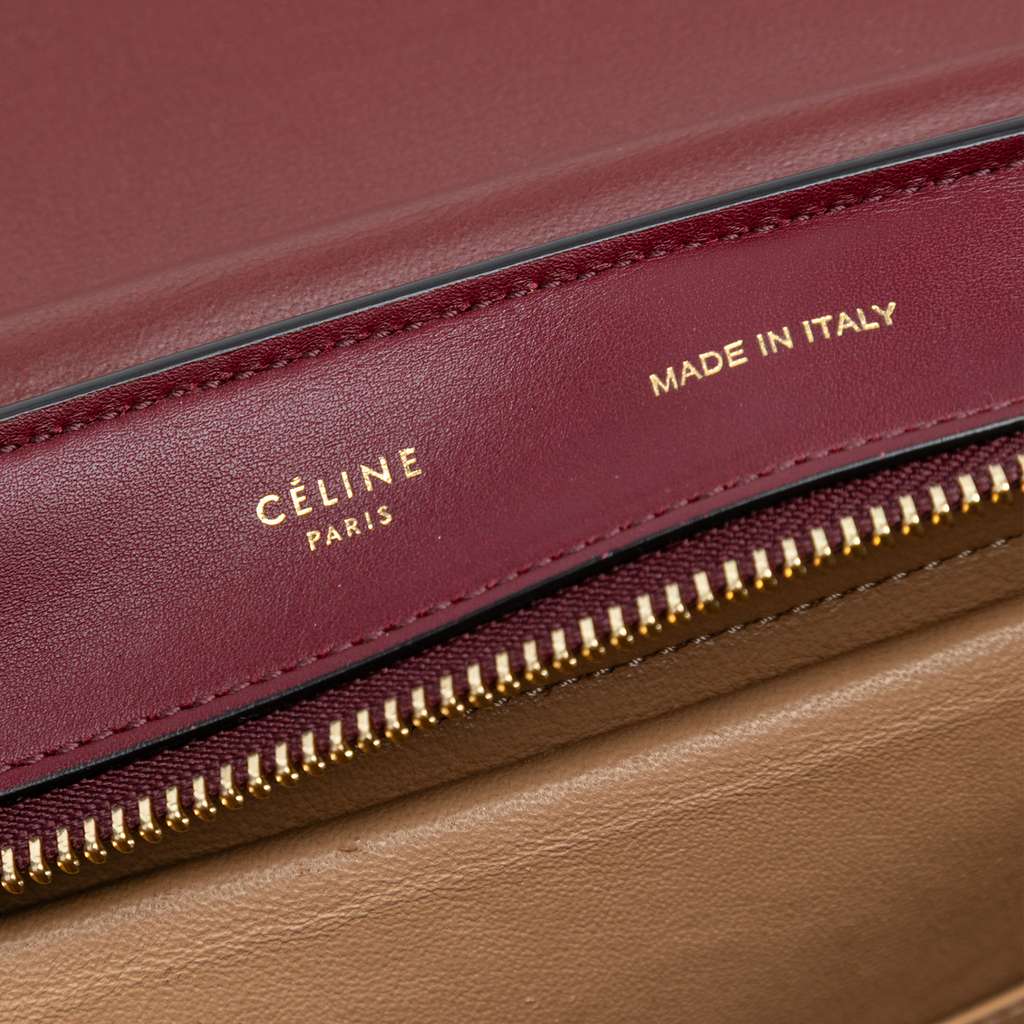 Celine Medium Leather Trapeze Satchel - 5