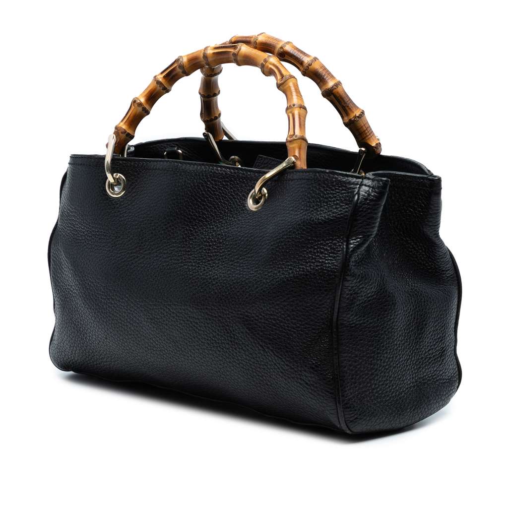 Gucci Medium Calfskin Bamboo Shopper Satchel - 2