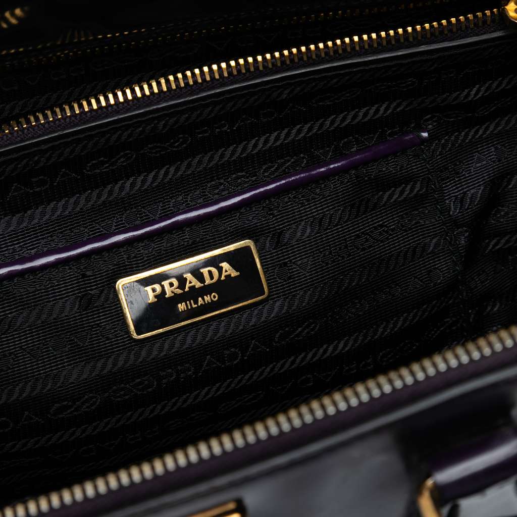 Prada Medium Spazzolato Flowers Galleria Double Zip Satchel - 5