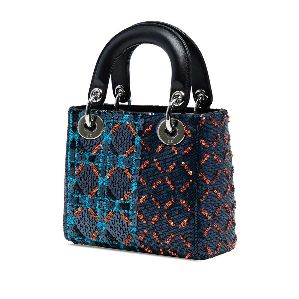 Dior Mini Calfskin Cannage Sequin Lady Dior - 2