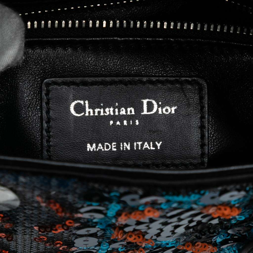 Dior Mini Calfskin Cannage Sequin Lady Dior - 5