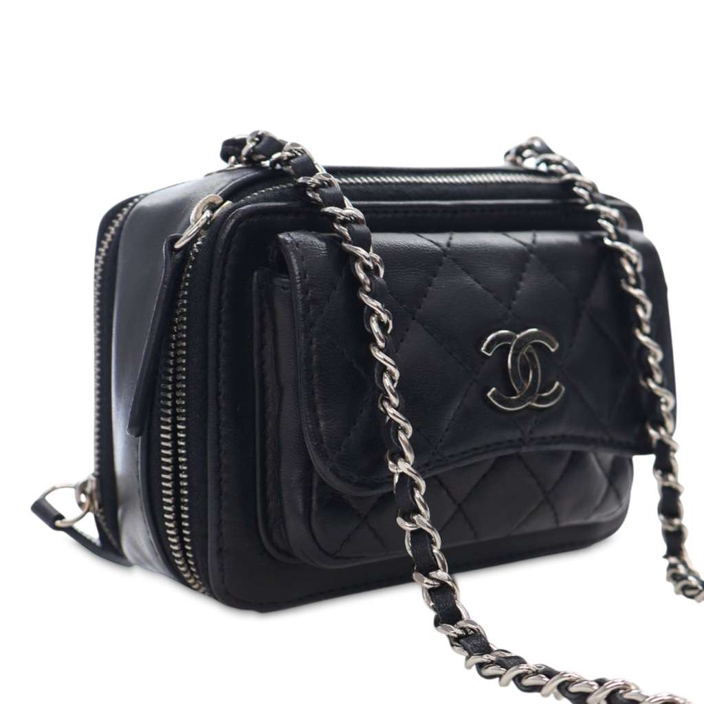 Chanel Mini CC Quilted Calfskin Pocket Box Camera Bag - 2
