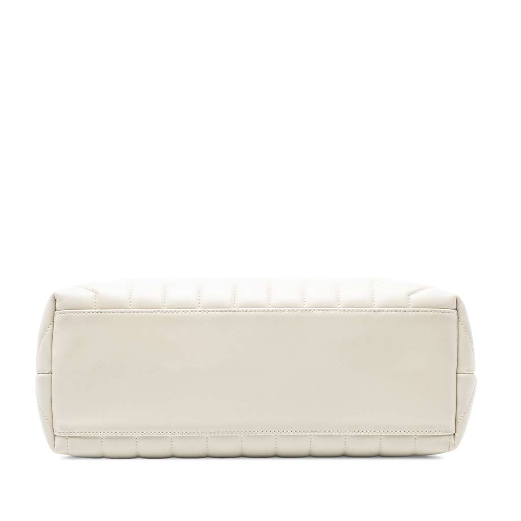 Saint Laurent Large Chevron Leather Monogram LouLou Shoulder Bag - 3