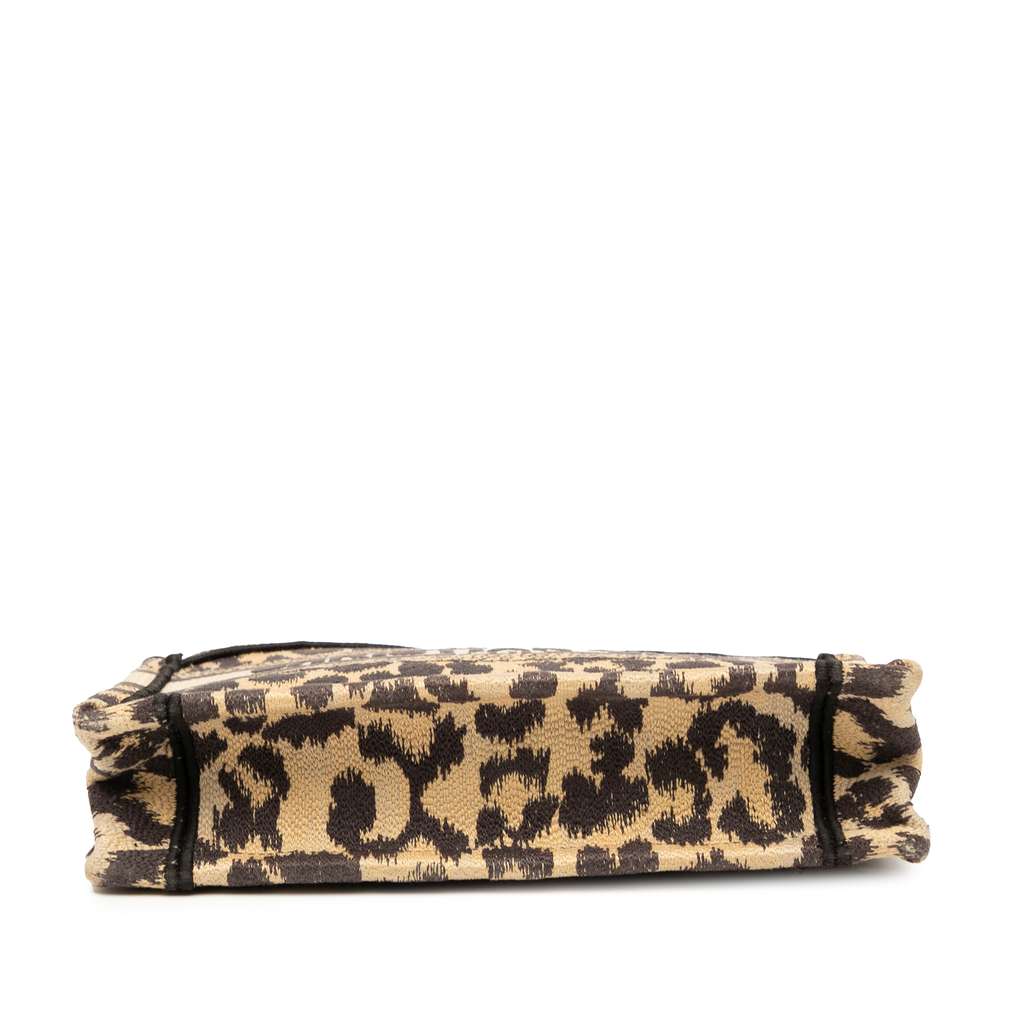 Dior Mizza Mini Embroidered Canvas Leopard Book Tote - 3