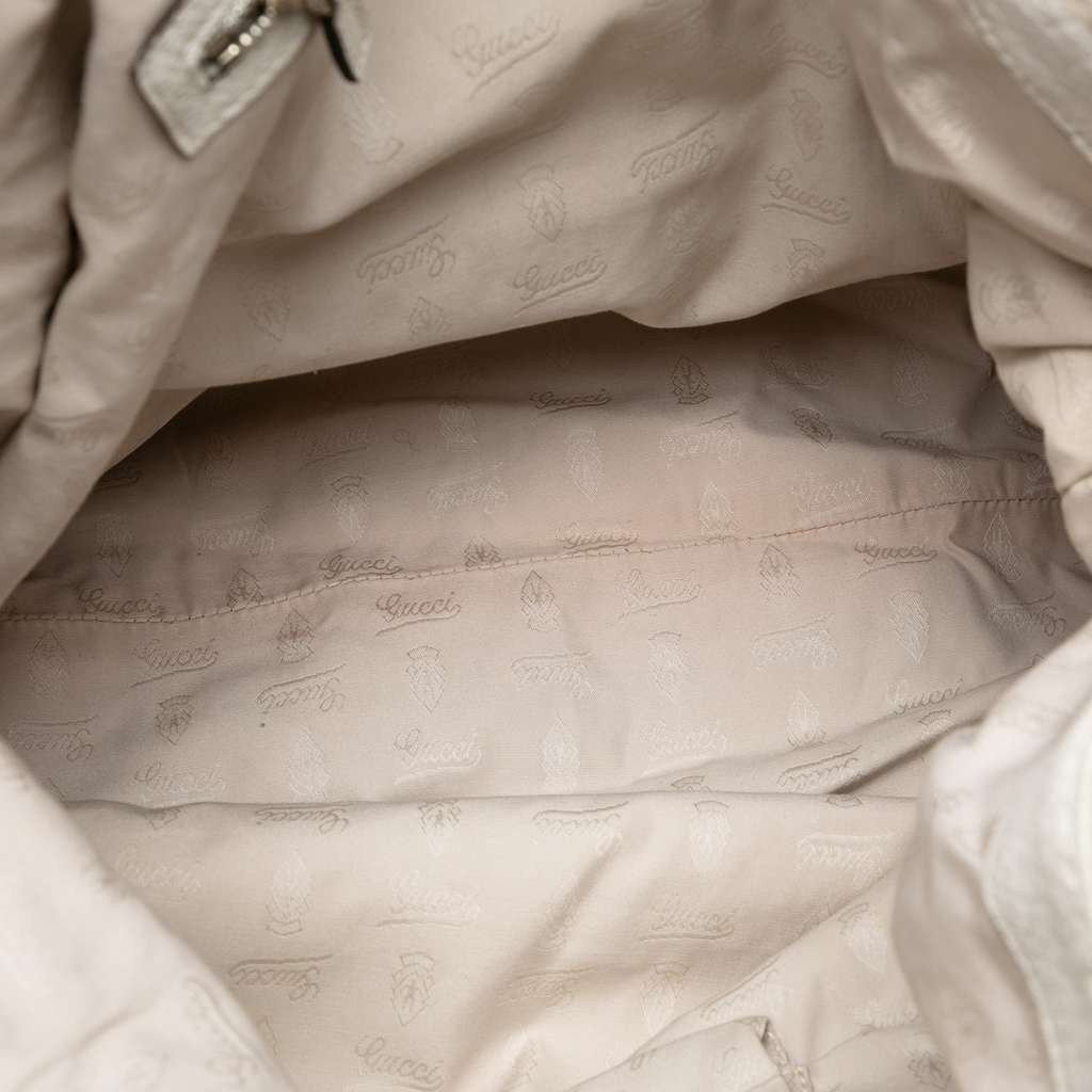 Gucci Large Leather Bamboo Bar Tote - 4